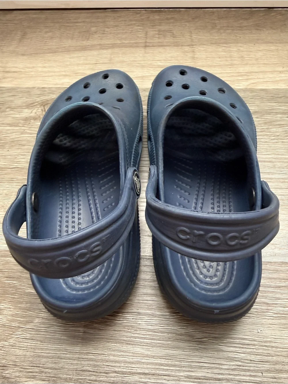 CROCS Kids Navy Classic Clog with Heel Strap